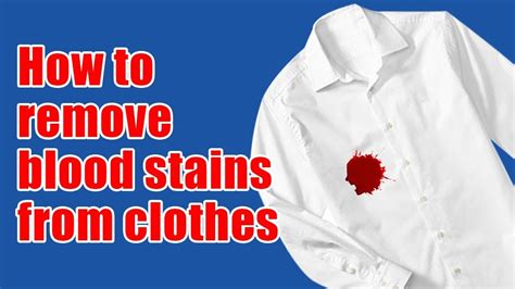 how to get fake blood out of clothing|blood in clothing remove easy.